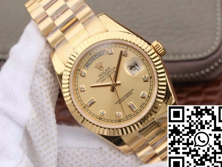 Rolex 40MM II Dial Day-Date 18K Factory Yellow 218238 Gold EW 0814